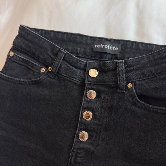 Retrofête Dax Mid Rise Pants Black Women’s Size 24 - Picture 5 of 7